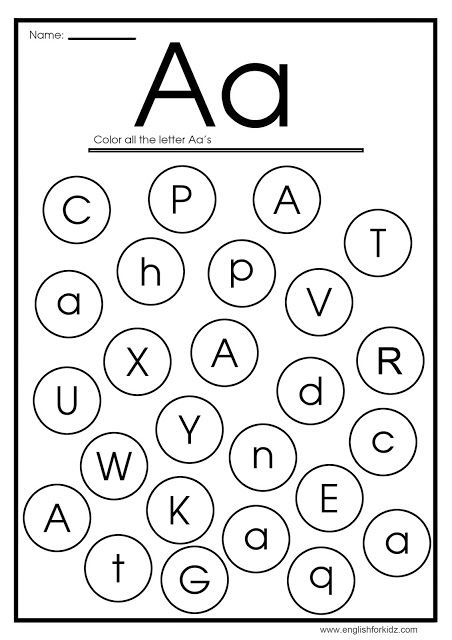 Finding Letters Printable Worksheet for Preschoolers - Kidpid