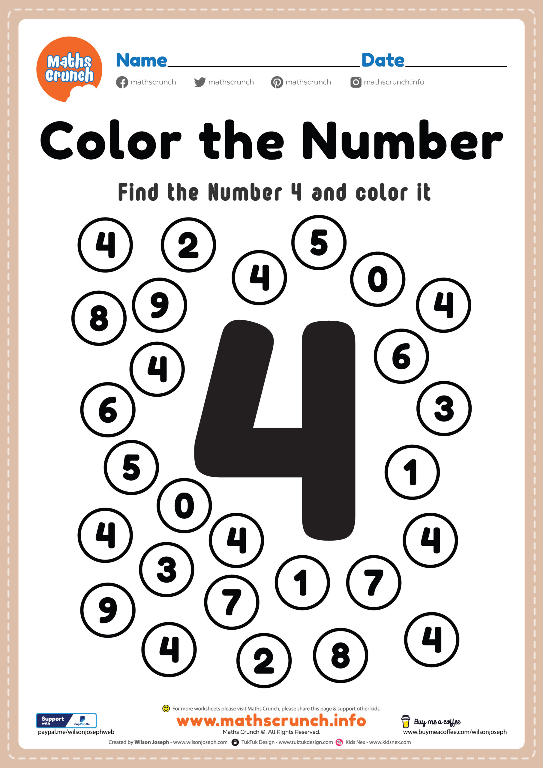 The Number 4 (four) | K5 Learning
