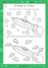 10 more 10 less worksheets