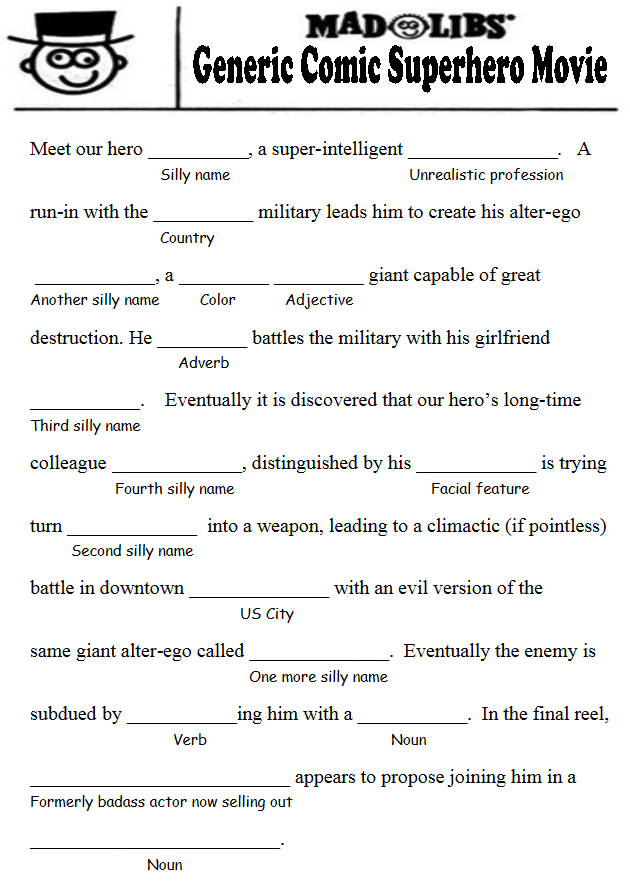Printables - Mad Libs