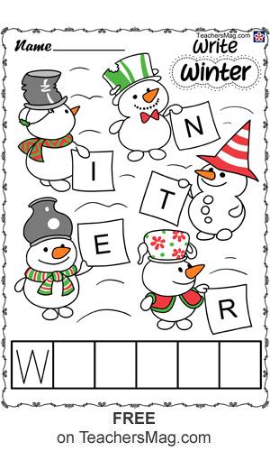 Winter Activities Worksheet | All Kids Network