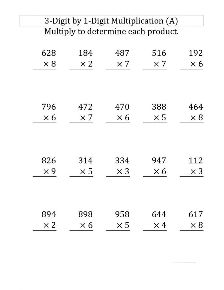 Multi-digit multiplication worksheets | Worsheets library