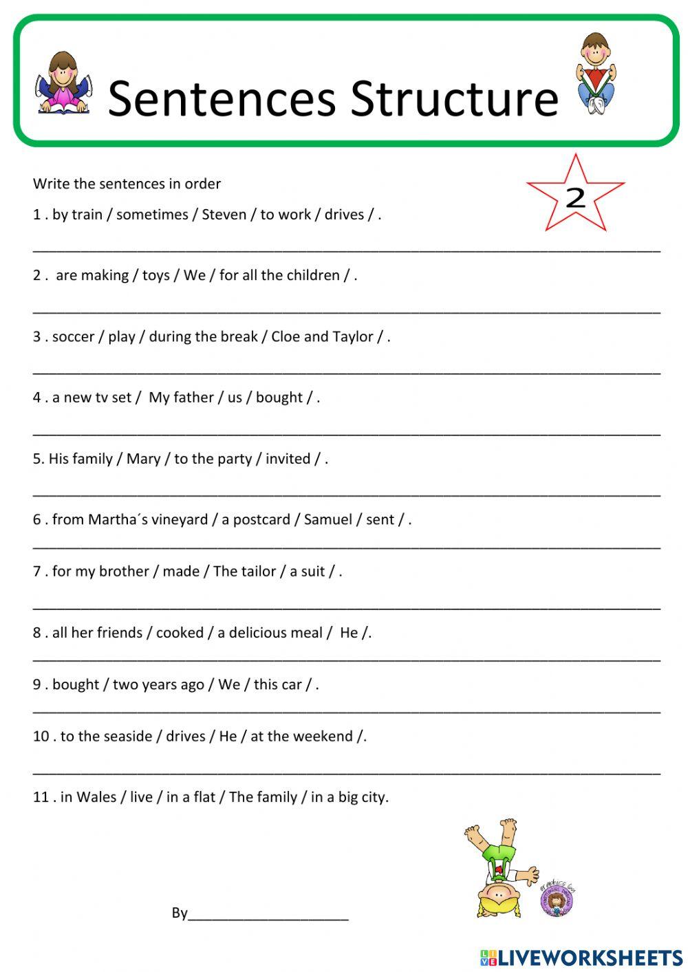 Mastering Sentence Structure Worksheets for Effective Writing Practice