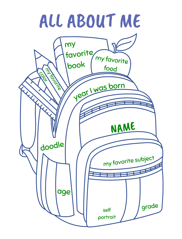 All About Me Worksheet Free Printable - Made with HAPPY