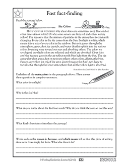 Grade 4 Reading Comprehension Worksheets
