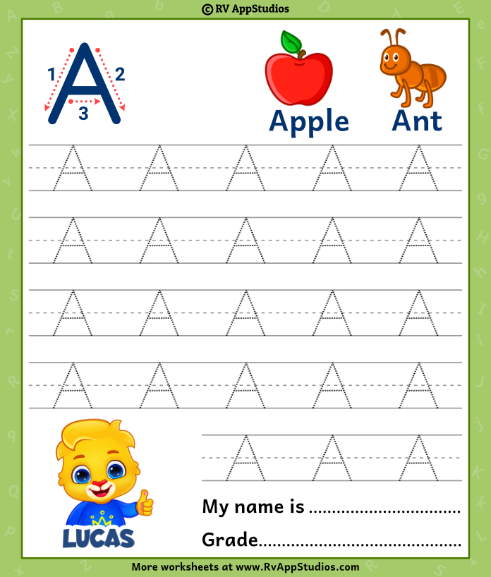 Alphabet Letter Tracing Worksheets to Learn Letter Formation