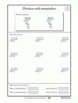Canada (9) long division with remainders , dividing 4-digit Math