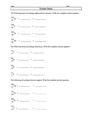 Fun chemistry worksheets for your students to review nuclear