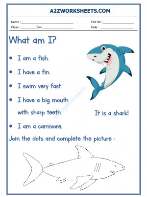 Free Printable coloring page shark Worksheet - kiddoworksheets