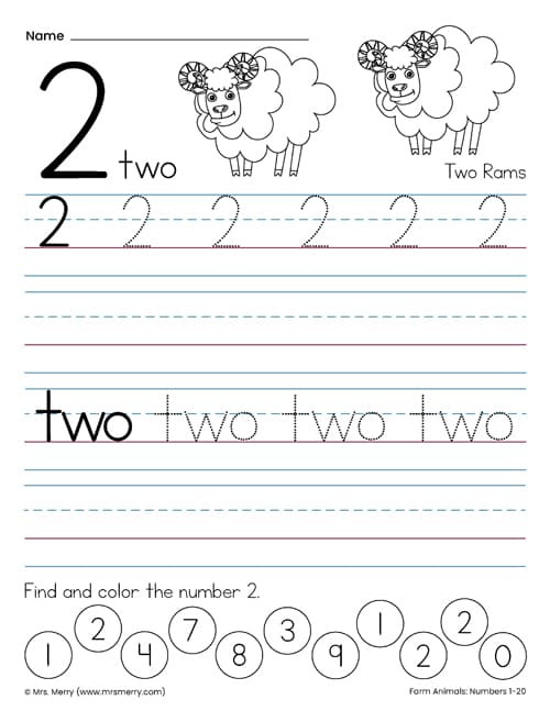 Tracing Numbers And Counting: 20 Worksheets | 99Worksheets