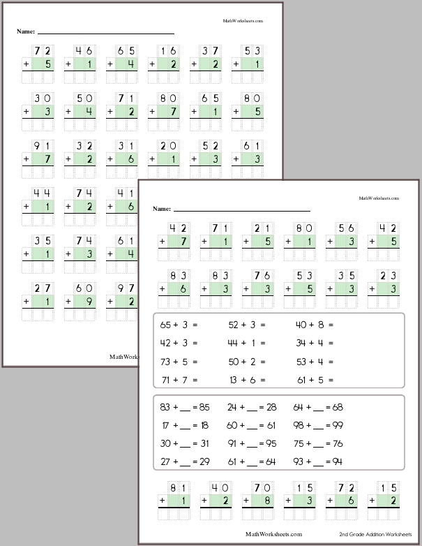 2nd Grade Math Worksheets - 3-Digit Addition Without Regrouping - Arctic Adventure Addition
