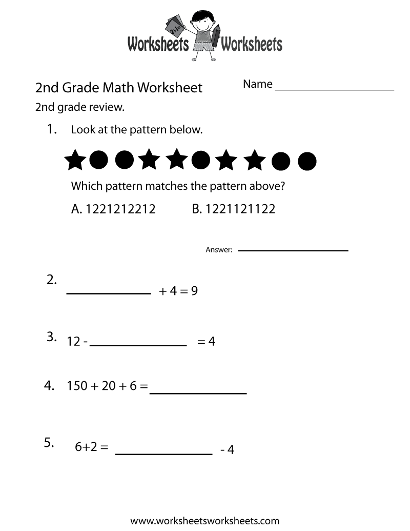 2nd grade math worksheets for children, pdf downloads