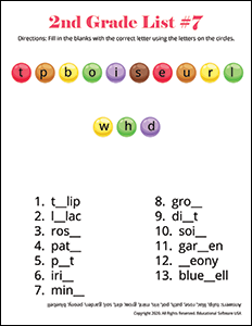 2nd Grade Spelling Worksheets - Best Coloring Pages For Kids