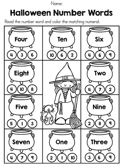 halloween worksheets for kindergarten
