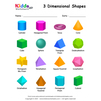 3d Shapes Worksheets