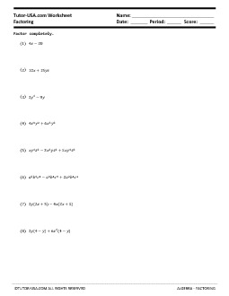 pre algebra worksheets for 7th graders