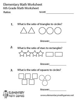 Ratio Worksheets | Grade 5 to Grade 8 | Math Fun Worksheets