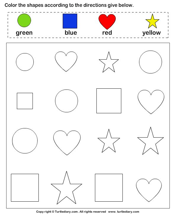 shapes worksheets for preschool