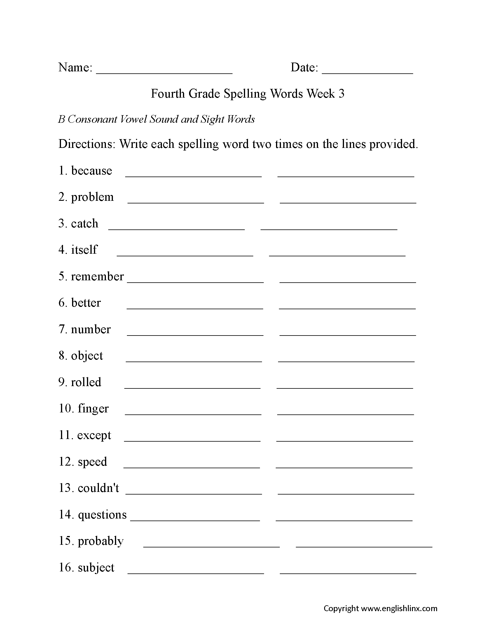 4th Grade Math Worksheets