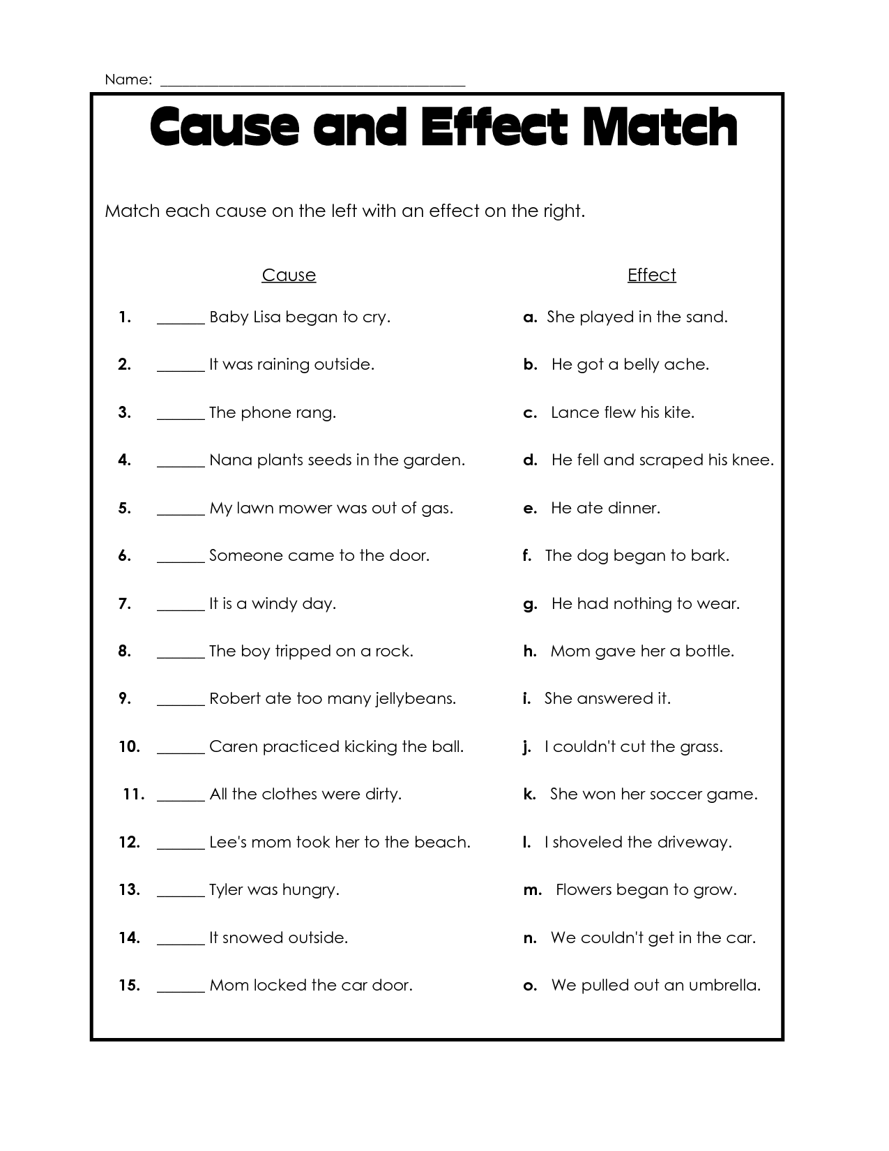 ELA Worksheets--Second, Third, and Fourth Grade
