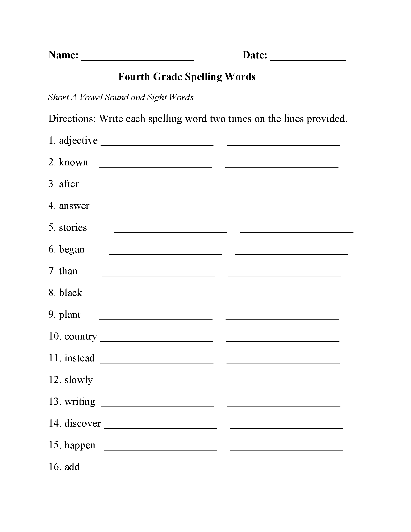 Grade 4 5 Adjective Worksheets English Free Printable