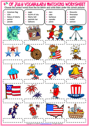 4th of july worksheets