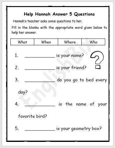 WH - questions (English for beginners) - ESL worksheet by lucak (F)