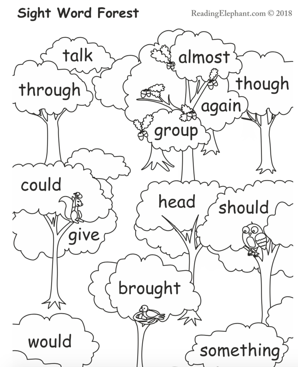 Kindergarten Worksheets Sight Words CVC words