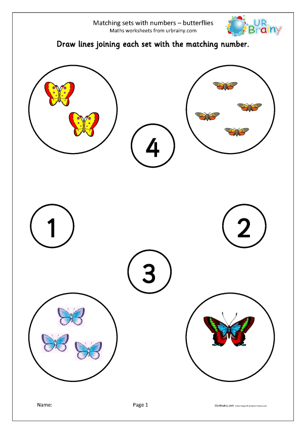 Free Apple Number Matching Worksheets 1-10 - Smart Cookie Printables