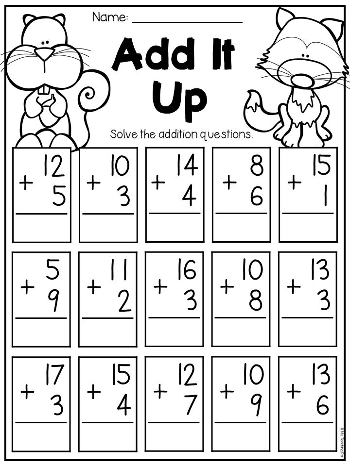 1st Grade Math Worksheets | Printable Graphic by MoiDigitalPlanner 