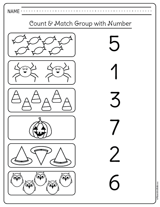 kindergarten halloween worksheets
