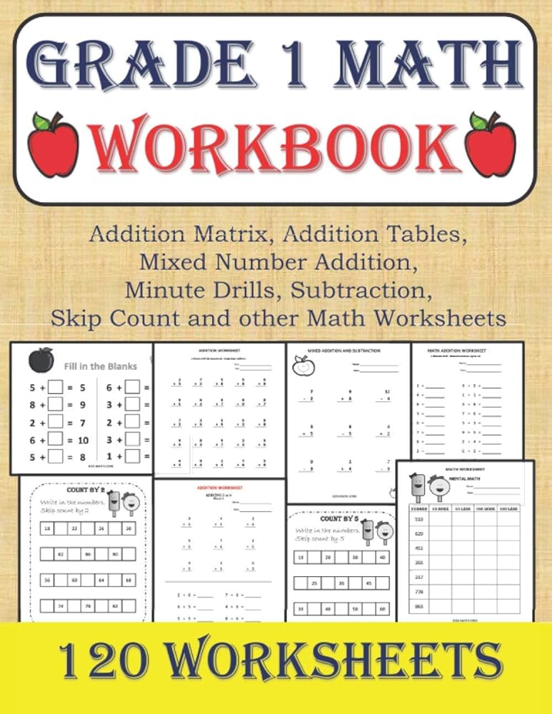 Worksheets Math For 1 Grade