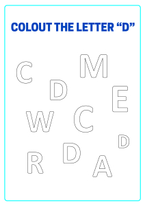 Free Preschool Letter D Worksheets Printable PDF
