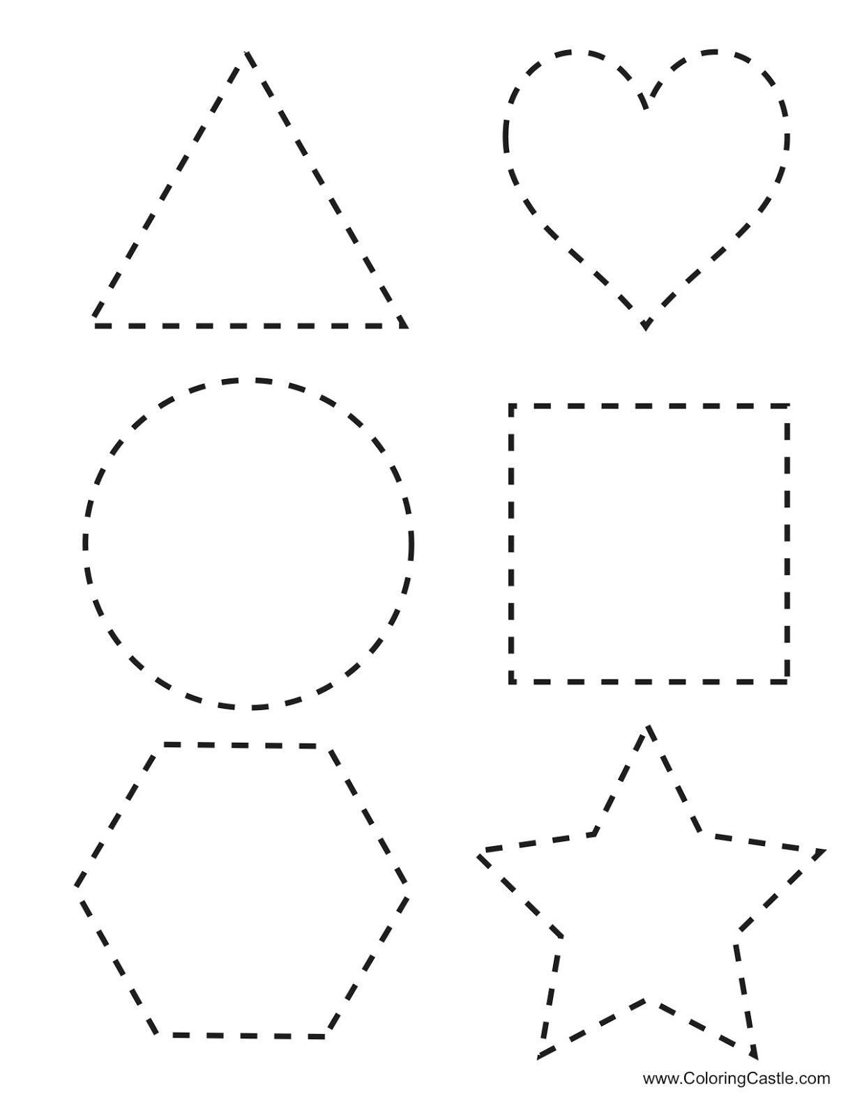 Premium Vector | Tracing shapes worksheet for preschool