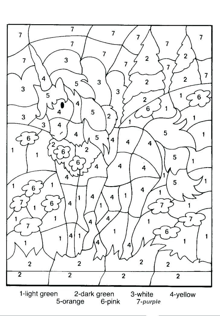 color by number multiplication worksheets - Clip Art Library