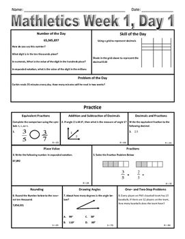 Printable Math Worksheets 4th Grade Practice Sheets for   Israel