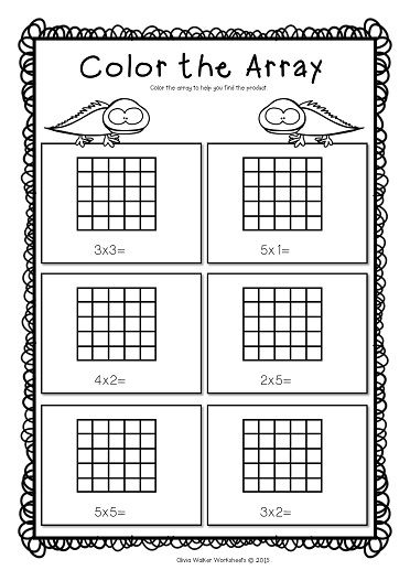 Multiplication Models Worksheets