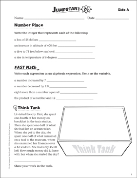 Grade 6 Math Worksheets and Problems: Full Year 6th Grade Review 