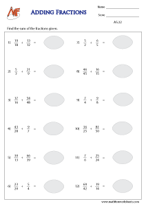 Fractions Worksheets | Printable Fractions Worksheets for Teachers