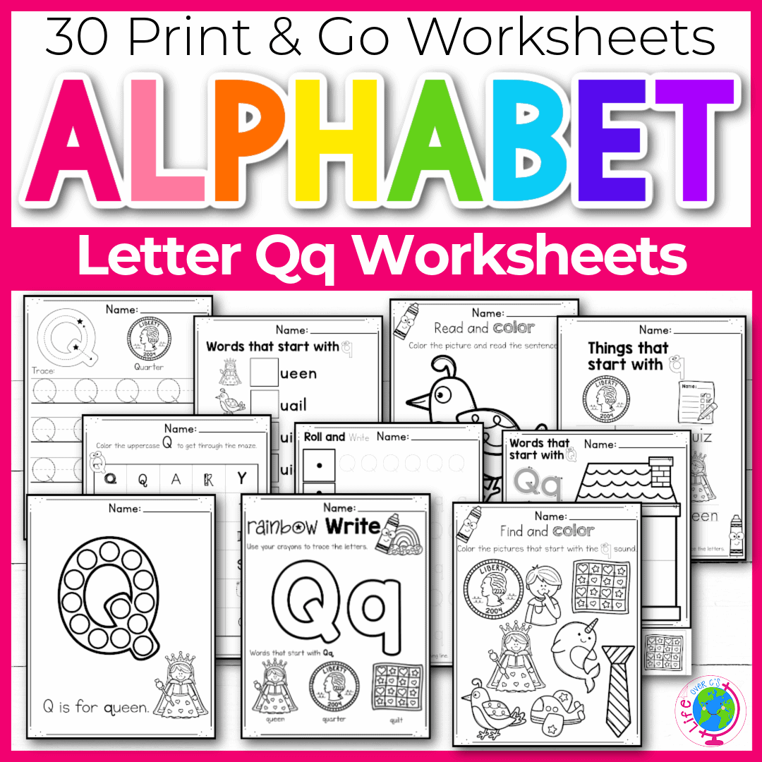 Letter Q Worksheets - Emily Education