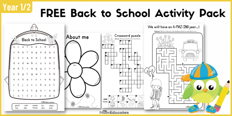 first day of school worksheets