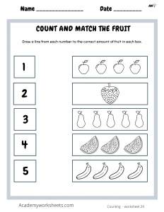 numbers 1 5 worksheets