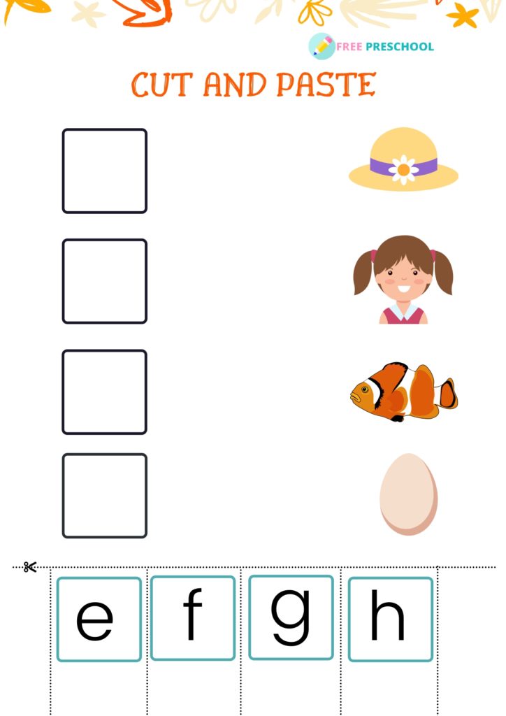 preschool cut and paste worksheets