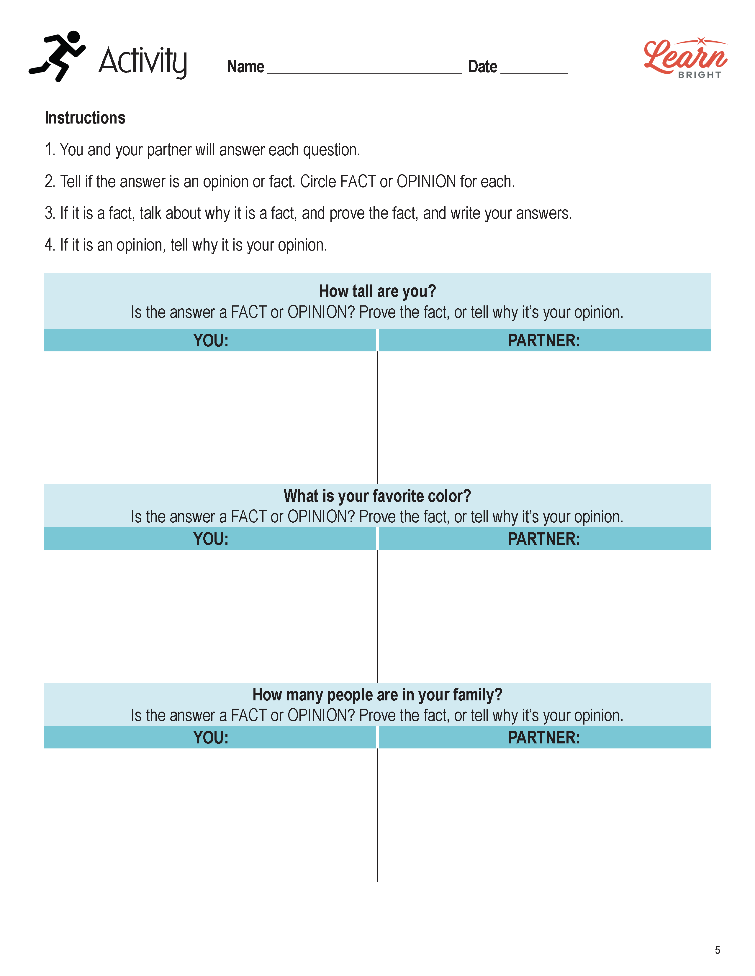Fact And Opinion Activities Task Cards Anchor Charts Worksheets