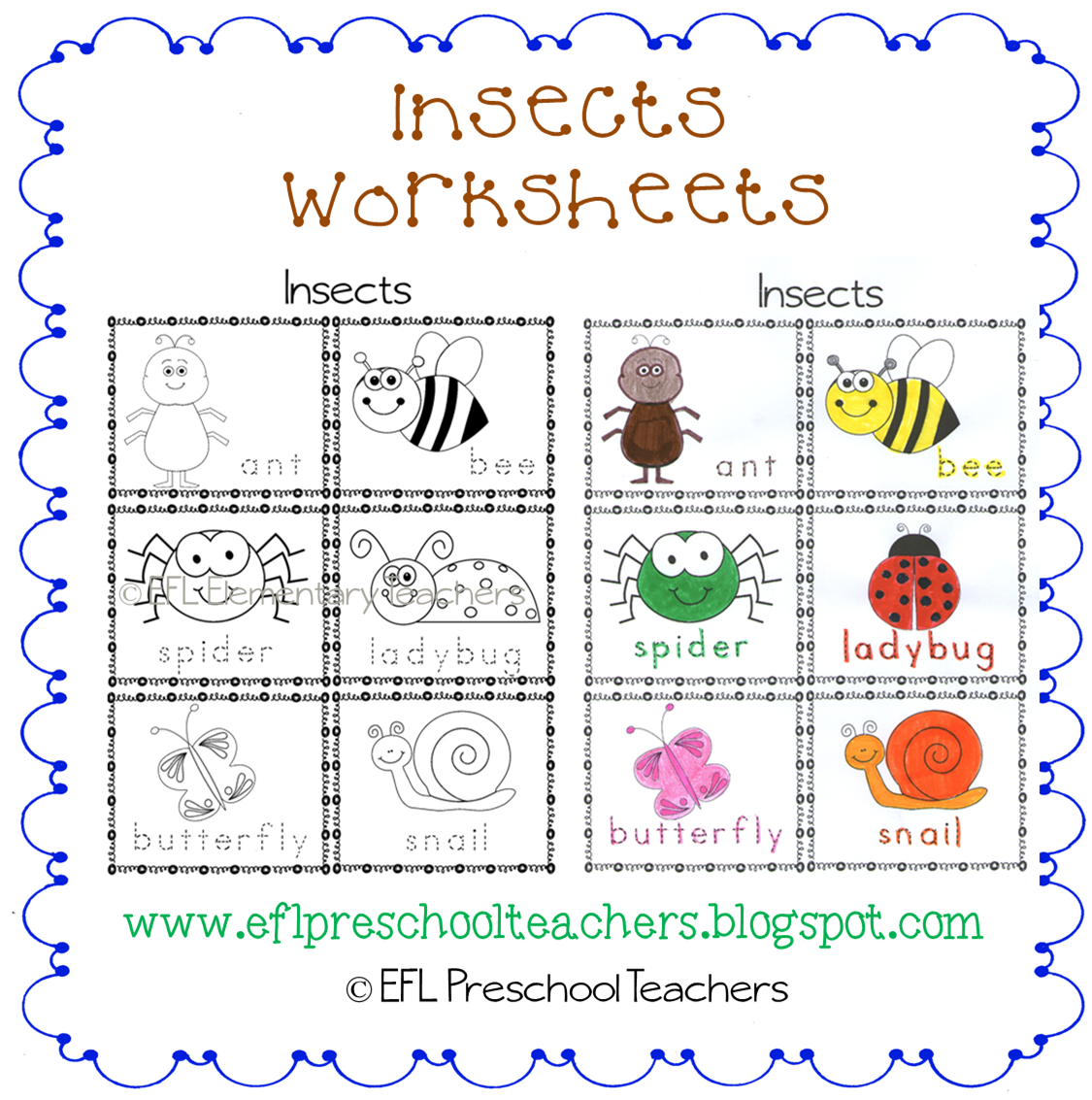 Free Insect Worksheets For Kids Worksheets Library