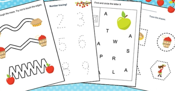 A for Apple Coloring Page worksheet for Preschool,Kindergarten 