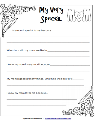mothers day worksheets