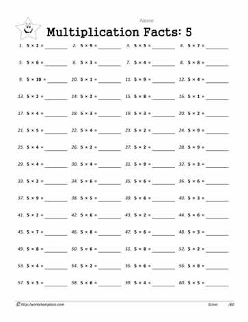 12 Times Tables Worksheets 1-12 Multiplication. Digital - Etsy