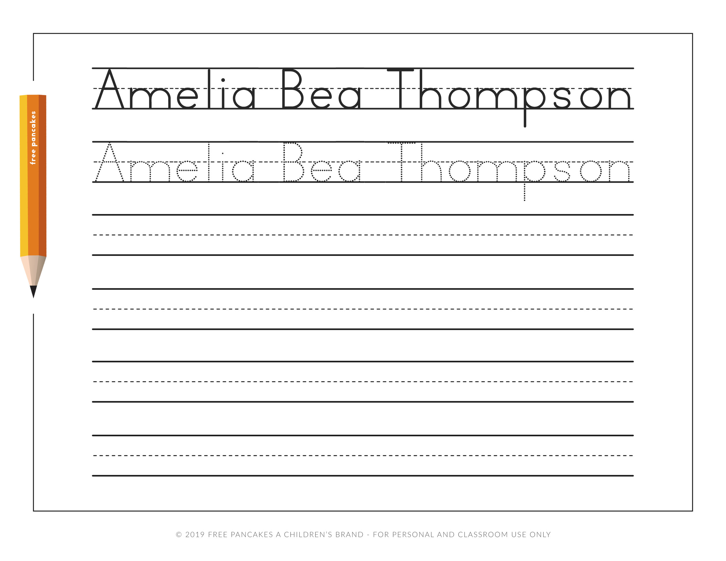 free name tracing sheets – Image 13