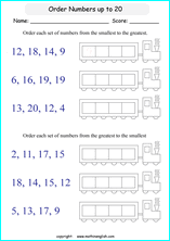ordering numbers worksheets